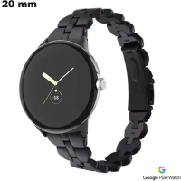Horlogearmband 20 mm Google Pixel Zwart Hars van hoge kwaliteit
