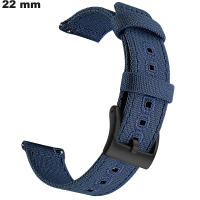 Armband Textil Blau 22 mm Uhr | Bester Preis
