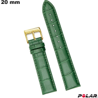 Kaufe 20mm Smartwatch-Armband Polar grünes echtes Leder