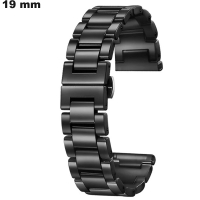 Bracelet 19 mm Noir pour montre Céramique