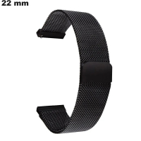 Verkauf von schwarzem 22 mm Milanese Armband für Uhren