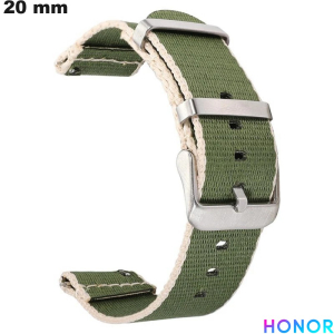 Armband Nylon 20mm Honor für Smartwatch in Grün von hoher Qualität