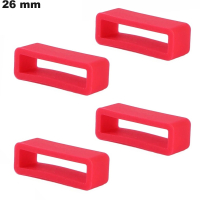 4 Uhrenarmbänder Silikon 26mm Rot | Kostenloser Versand ab 20€