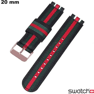 Verkoop Multkleurige Stofarmband Swatch Horloge 20mm Verkoop Multkleurige Stofarmband Swatch Horloge 20mm