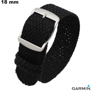 Armband Schwarz Garmin Stoff 18 mm für Uhr: Einfache Montage