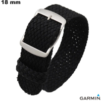 Armband Schwarz Garmin Stoff 18 mm für Uhr: Einfache Montage