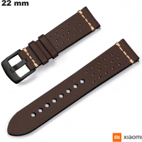 Genuine Leather Bracelet 22 mm Brown Xiaomi ● Premium Quality