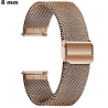 Pulseira de Aço Inoxidável Dourado Rosa 8 mm relógio barato