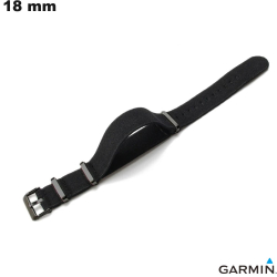 Bracelet Noir montre intelligente Garmin Nylon 18 mm