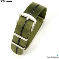 Armband 20 mm Stoff Garmin Grün Smartwatch ● Einfache Montage