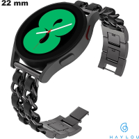 Bracciale in metallo per smartwatch nero Haylou 22mm # Miglior Prezzo