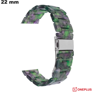 Bracelet OnePlus Vert de montre intelligente 22mm Résine de qualité Bracelet OnePlus Vert de montre intelligente 22mm Résine de qualité