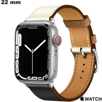 Bracelet Cuir Noir Apple Watch de montre 22mm - Livraison Gratuite