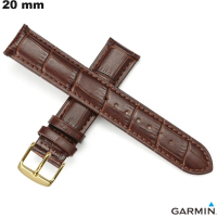 Echtes braunes Lederarmband für Garmin Smartwatch 20mm von hoher Qualität