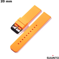 Bracelet Orange montre connectée Suunto Silicone 20mm pas cher