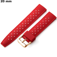 Armband 20mm Uhr Gummi Rot | Kostenlose Lieferung