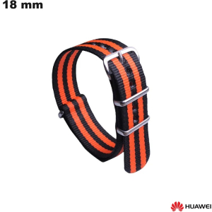 Armband Schwarz Huawei Stoff 18mm Smartwatch von hoher Qualität