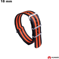 Armband Schwarz Huawei Stoff 18mm Smartwatch von hoher Qualität