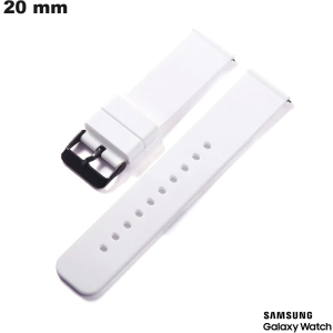 Bracciale 20mm Samsung Gomma da orologio Bianco economico