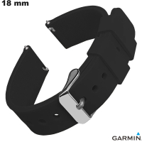 Armband Schwarz Gummi 18 mm für Garmin Uhr | Versand 3,99€