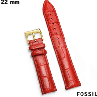 Echtleder Smartwatch-Armband 22mm Fossil Rot kaufen