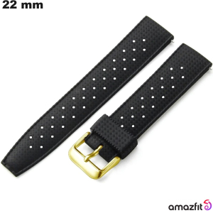 Verkoop Silicone Armband voor Amazfit Smartwatch 22 mm Zwart