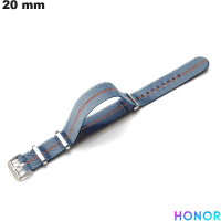 Armband Grau Honor für Uhr 20 mm Nylon # Versand Kostenfrei ab 20€