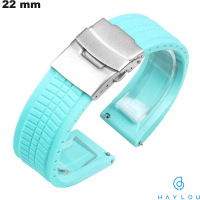 Blue 22 mm Quality Haylou Smartwatch Silicone Bracelet