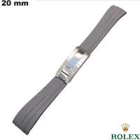 Pulsera 20 mm Caucho Gris Rolex reloj / Envío Rápido