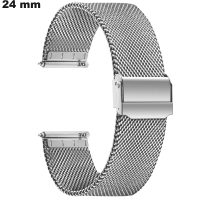 Goedkope Zilverkleurige RVS Horloge Armband 24mm
