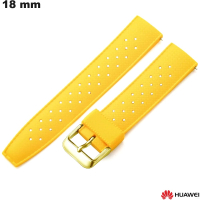 Bracelet Jaune Caoutchouc 18mm Huawei de montre Robuste de qualité