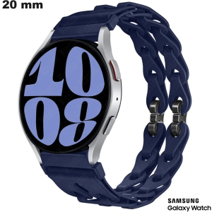 Bracelet Silicone 20mm montre Bleu Samsung | Montage Facile