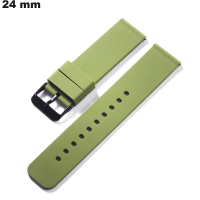 Bracelet Vert pour montre 24 mm Caoutchouc