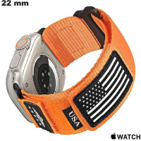 Verkoop Nylon Armband Wandelen Oranje Apple Watch 22 mm