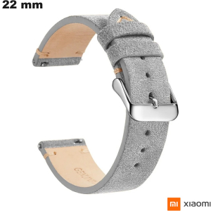Armband 22mm Uhr Xiaomi Grau Echtes Leder kaufen