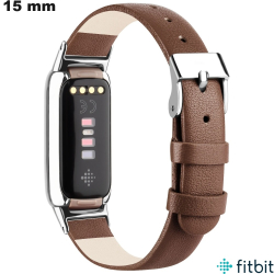 Bracelet FitBit Cuir véritable 15mm Marron (Luxe, ...))