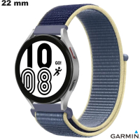 Armband 22 mm für Smartwatch Blau Stoff Garmin # Schnelle Lieferung