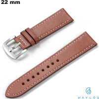 Sale Haylou 22mm Genuine Leather Smartwatch Bracelet Brown