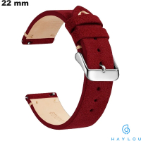 Armband Haylou 22mm Rot Echtes Leder \ Kostenloser Versand