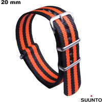 Koop Suunto Nylon Horlogeband Zwart 20mm (3, 3 Fitness)