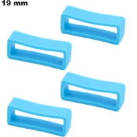 4 Schleifen Silikonarmband 19 mm Blau / Versand in 24h