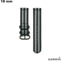 Verkauf Garmin Armband Schwarz Stoff 18 mm Smartwatch Zulu