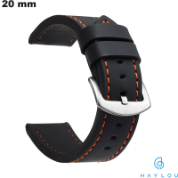 Bracciale per smartwatch in cuoio sintetico 20mm nero Haylou economico