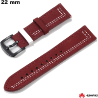 Armband Uhr 22mm Huawei Echtes Leder Rot von hoher Qualität