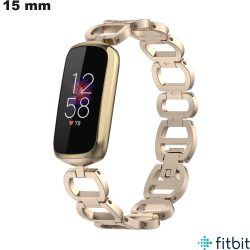 Bracelet Doré Acier Inoxydable 15mm de smartwatch FitBit