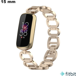 Acquistare Bracciale Dorato in Acciaio Inossidabile 15mm per smartwatch FitBit