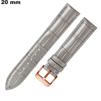 Armbanduhr Echtes Leder 20mm Grau: Bester Preis