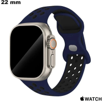 Acheter Bracelet Bleu 22 mm confortable Silicone Apple Watch