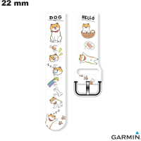 Armbanduhr Armband Weiß 22mm Hund Garmin Silikon kaufen