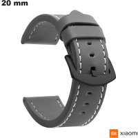 Verkoop PU Lederen Armband 20 mm Xiaomi Verloop Grijs voor Horloge